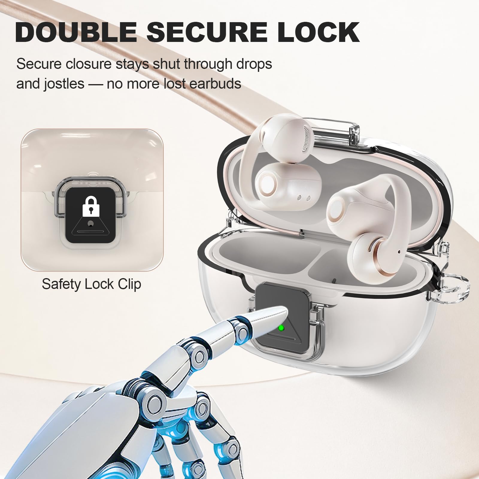 Amazon | FIOPAZ SHOKZ OpenDots 2用ケース ロッククリップ付き SHOKZ